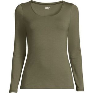 Women's Lands End Lightweight Jersey long sleeve T Shirt 2X xxl  top new $39.95